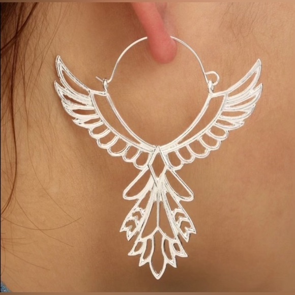 925 Silver FP Thunderbird Earrings - Picture 1 of 4